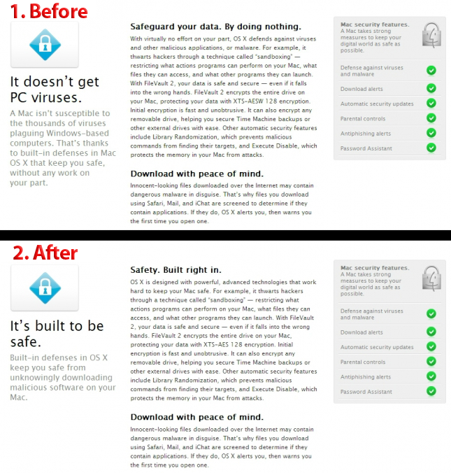 Mac OS X It doesnt get viruses changes to  its built to be safe Mac OS X It doesnt get viruses changes to  its built to be safe